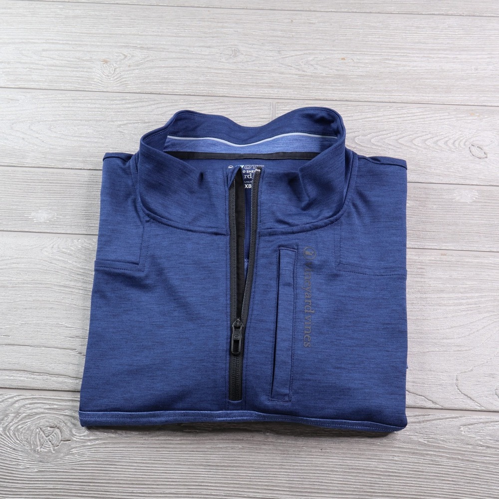 Vineyard Vines OTG Shep Shirt Men's 3XB Blue Colorblock 1/4 Zip Big